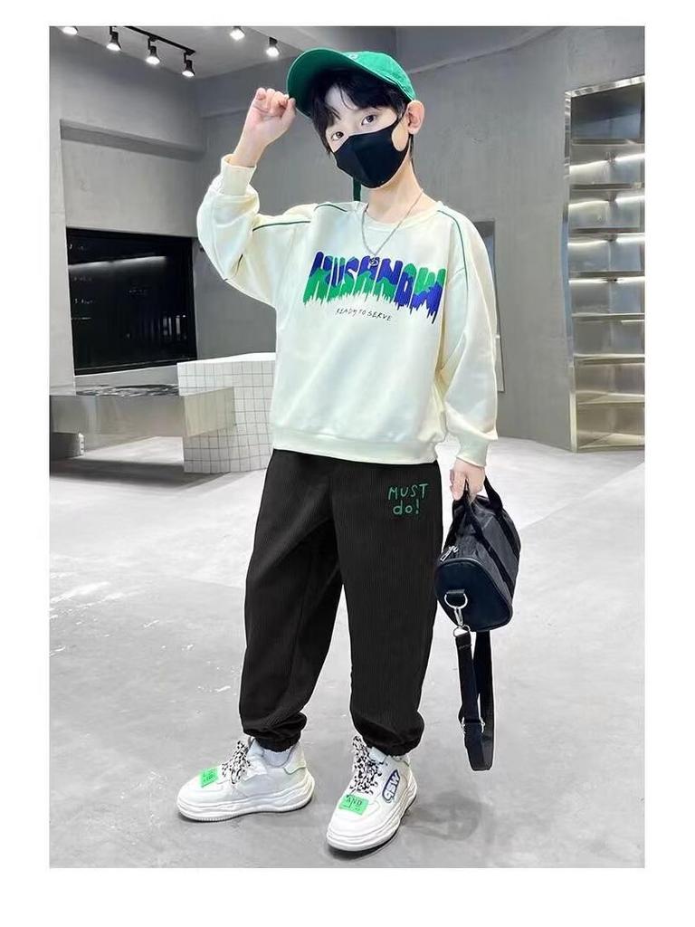 Boys' Spring & Autumn Loose Casual Sweatpants 2025 - Trendy, Handsome Sports Long Pants for Big Kids