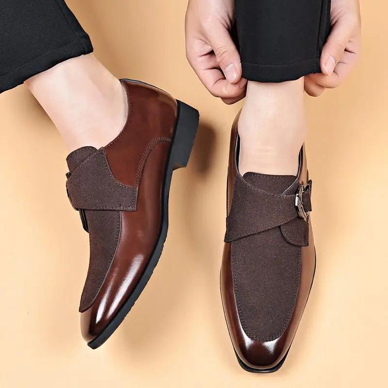 Fashion Pointed Toe Leather Shoes for Men Moccasin Retro Soft Comfortable Footwear Offer Man Casual Shoe Elegant Luxury Sale Size 45 On
