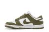 Women's Sneakers Nike Dunk Low Medium Olive (Women's) White/Medium Olive-White