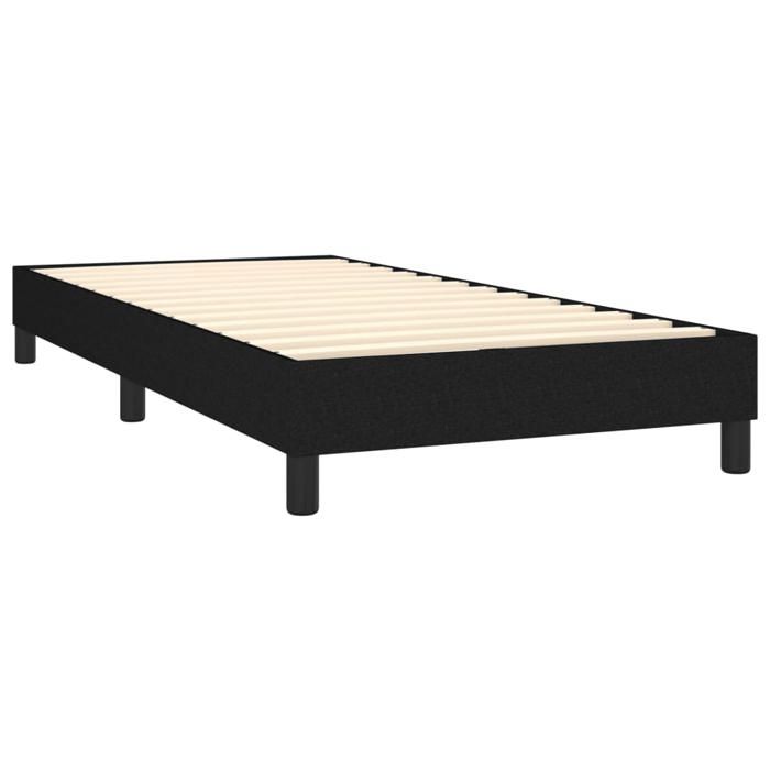 Maison Exclusive - Sommier à lattes de lit avec matelas Noir 90x190 cm Tissu