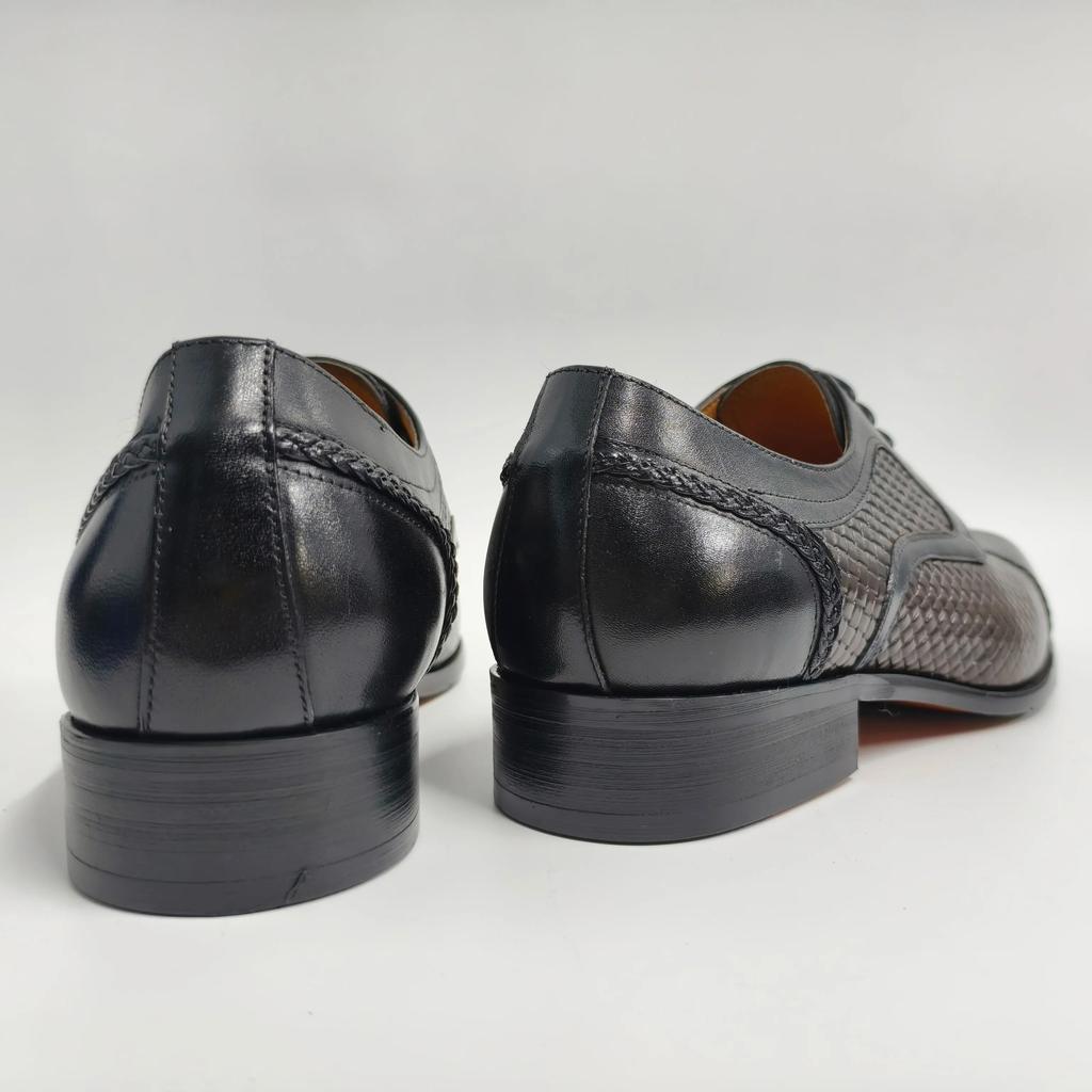 Fashion Classic Oxford Men Shoes Cowhide Business Derby Shoe New Style Handmade System Printing Dress Wedding Party Formal Man Footwears