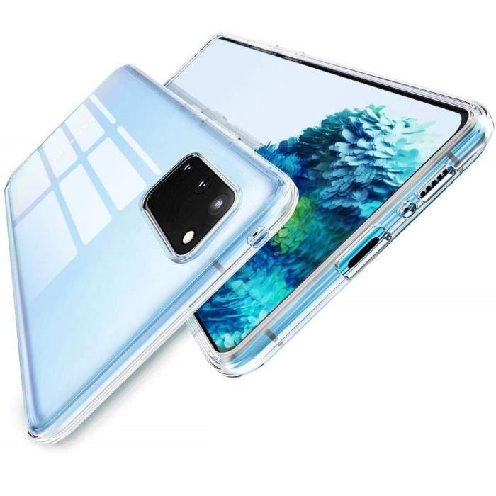 Case and Tempered Glass - Phonillico - Samsung Galaxy S20 - Soft Silicone - Screen Protector - Black Edge