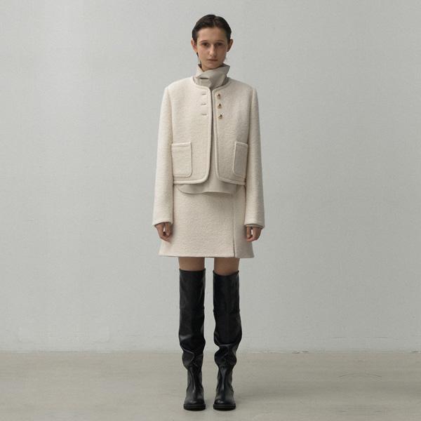 ATELIER NAIN Wool Set-Up Mini Skirts(Sk-4983)
