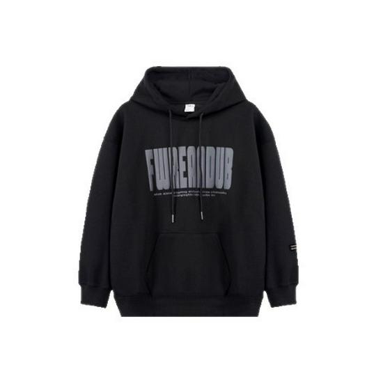 Unisex American-Style Heavyweight Hooded Sweatshirt - Men's Winter Loose Fit Casual Foam Print Top