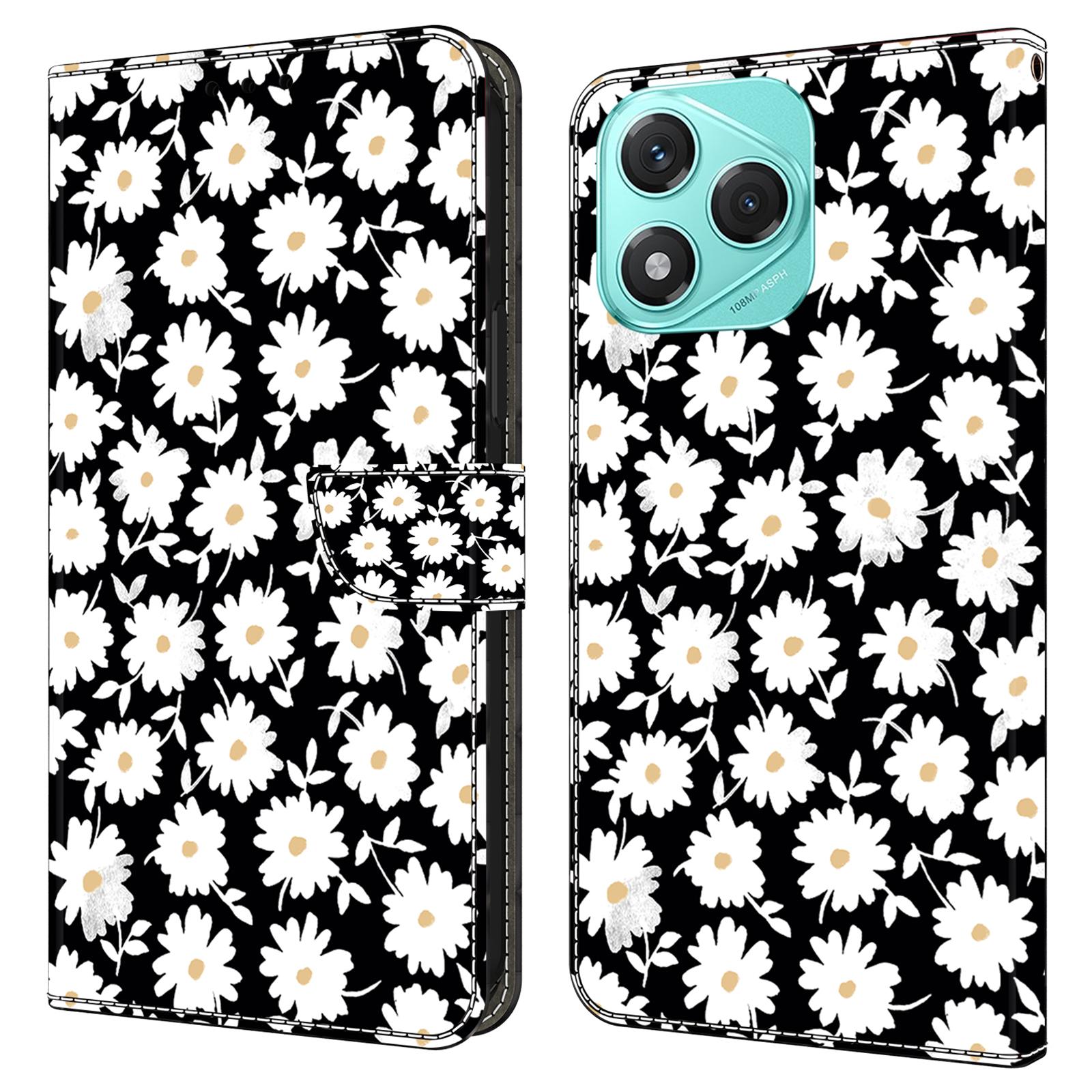 

Для Honor 400 Lite 5G Чехол Магнитная застежка 3D узор Кожаный кошелек Чехол для телефона Floral