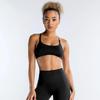 DFYNE Yoga Wear: Seamless Twisted Bra and Long Pants Set