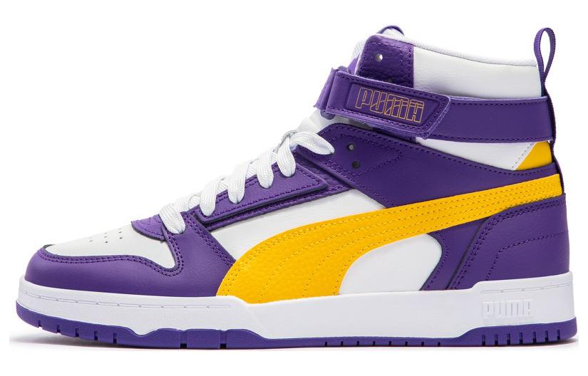 PUMA Rbd Game White Purple Yellow 385839-04 35.5