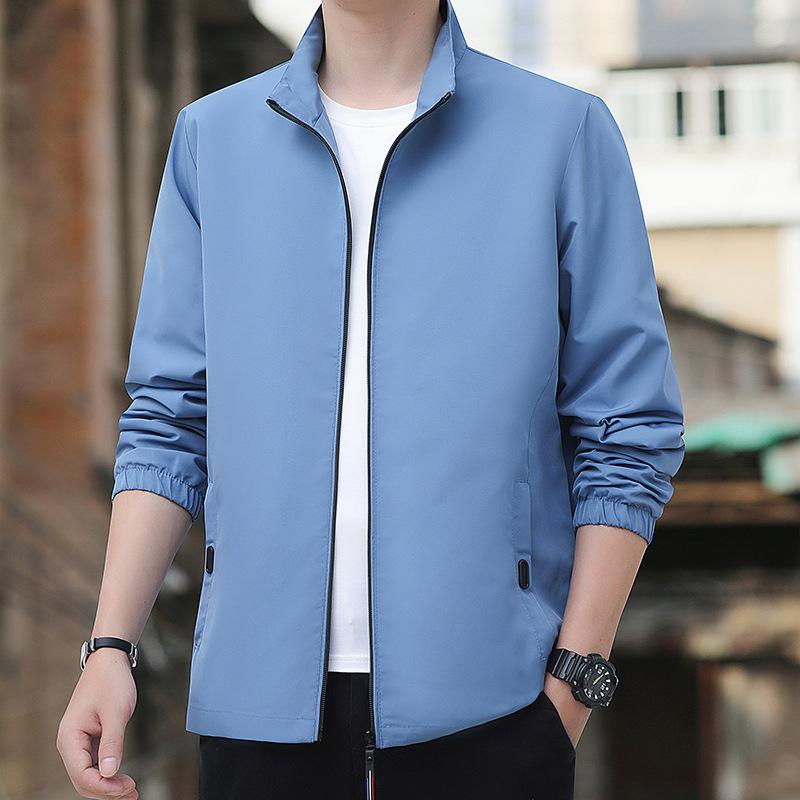 Neue Herrenjacke Top Große Größe Herren Freizeit Stehkragenjacke Modejacke