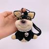 Creative Fun Bee Dog Plush Keychain Bag Charm Doll Couple Best Friend Cartoon Soft Dog Toys Festive Gifts Idea