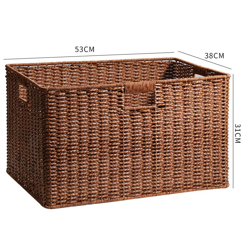 Imitation Rattan Narrow Storage Basket Organizer
