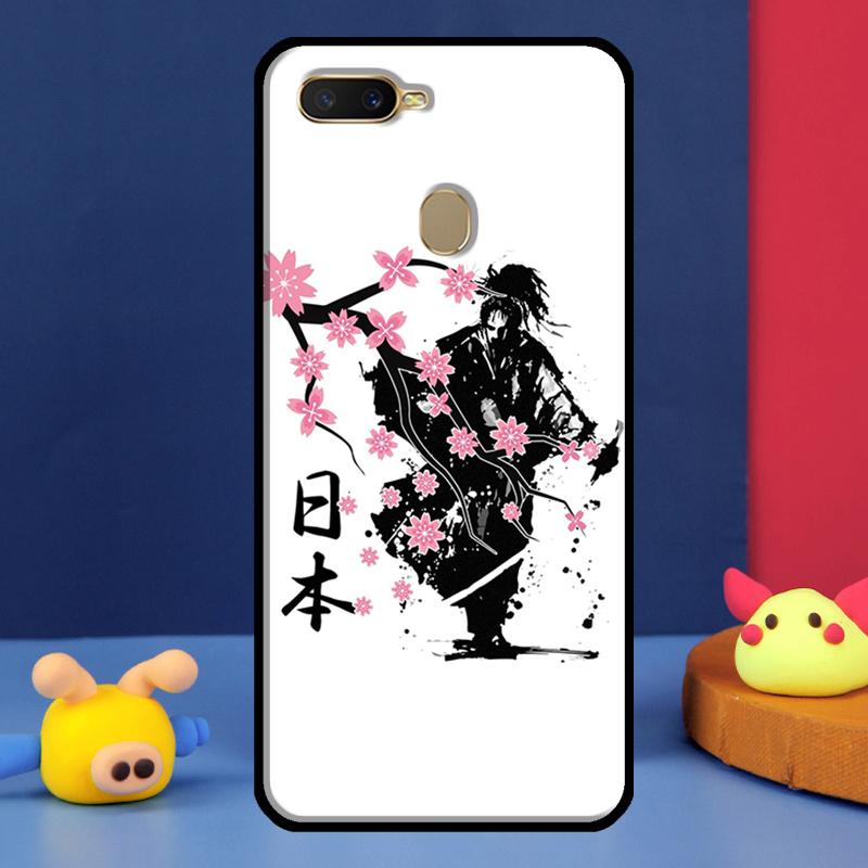 Japanese Style Samurai Art Case For Oppo A91 A5 A9 A16 A76 A96 A58 A78 A98 A52 A72 A74 A94 A54 S A57 A77 A15 A17 Cover