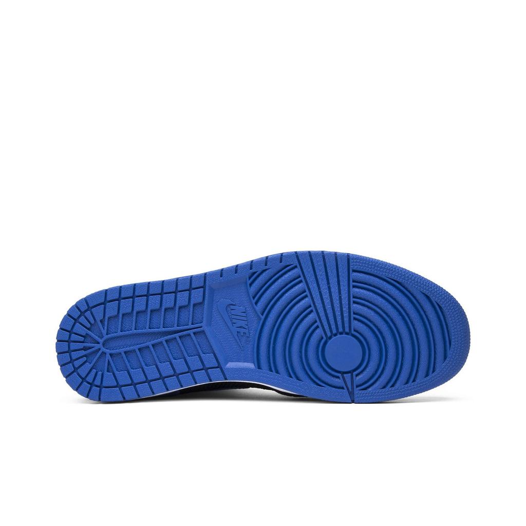 Air Jordan 1 Retro High OG Flyknit 'Royal' (Unisex) Black / Game Royal-White Vintage Basketball Shoes 919704 006
