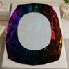 3pcs Geometric Crystal Flat Sheet 3D Printed Rainbow Pattern Fitted Shee Sets With Pillowcases No Filling Cool Visual For Teen