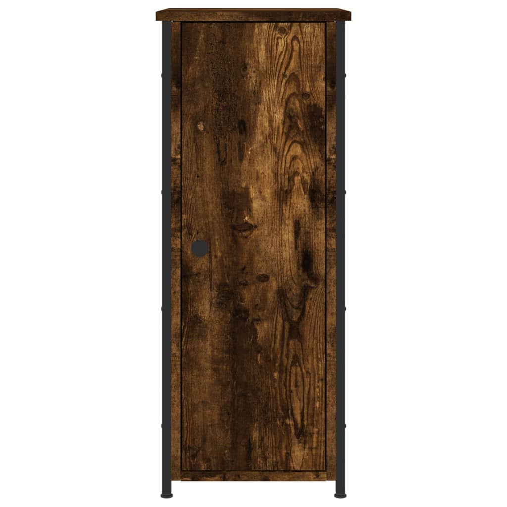 Nightstand Smoked Oak 32x42x80 Cm Engineered Wood