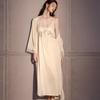 Beautiful Back Sexy New Pajamas Long Skirt Ice Silk French Halter Chest Pad Lace Suspender Nightdress Pure Desire Style Loungewear