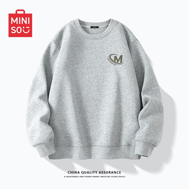 MINISO Men's Loose Fit Heavyweight Crewneck Sweatshirt