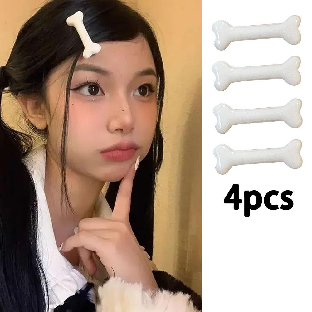 

Белая косточка заколка для волос милая мультяшная невидимка Y2k мода заколка для объема волос маленькие заколки шпильки креативные аксессуары для волос