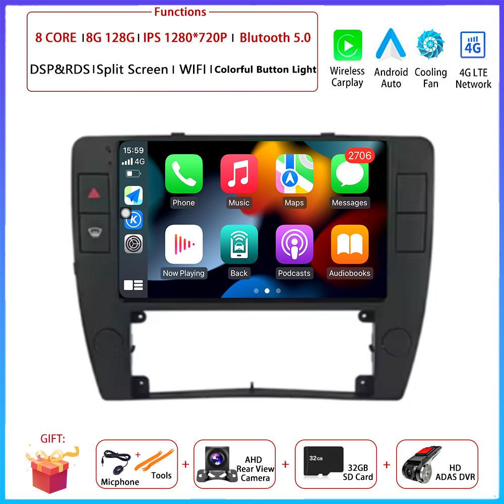 4G Android OS Carplay Auto For Volkswagen Passat B5 2000 - 2005 Car Radio Navigation GPS Multimedia Video Player AMI QLED Screen