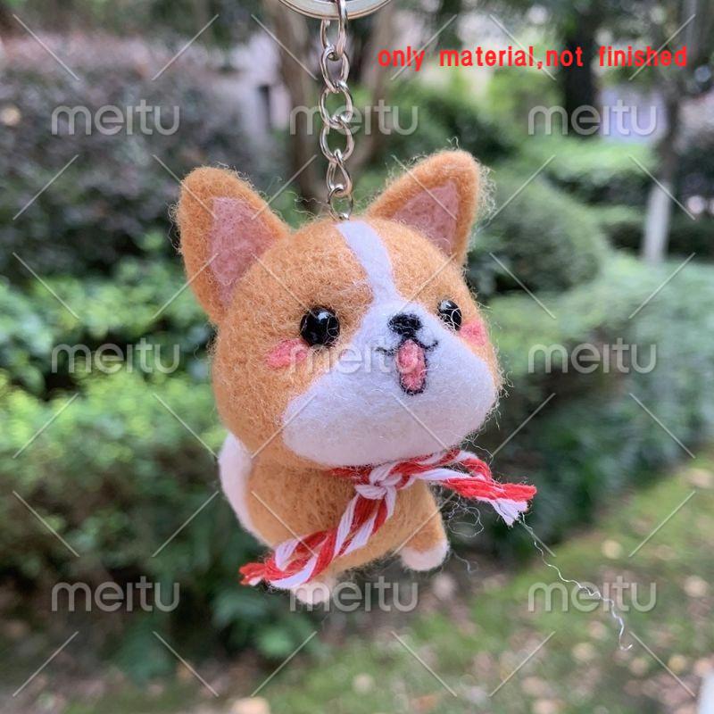 

Овечья шерсть Поке Кот Материал для рукоделия для начинающих Сделай сам Иглофелтинг шерстью Симуляция Креативные подарки животным