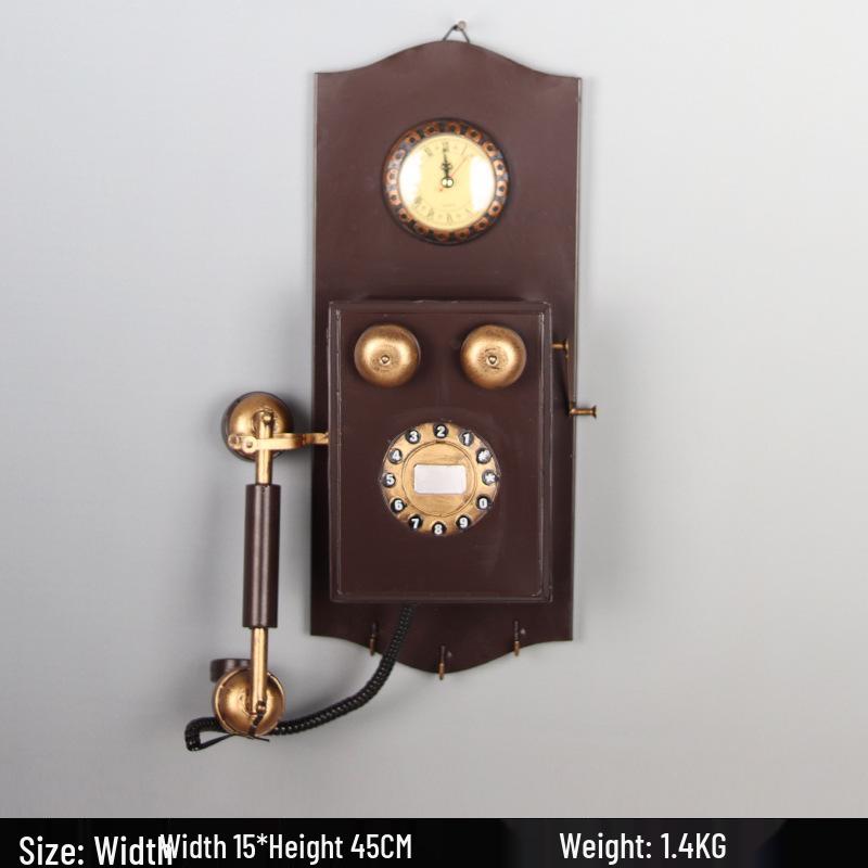 Retro All-Metal Telephone Model: Home Decoration & Wine Cabinet Ornament