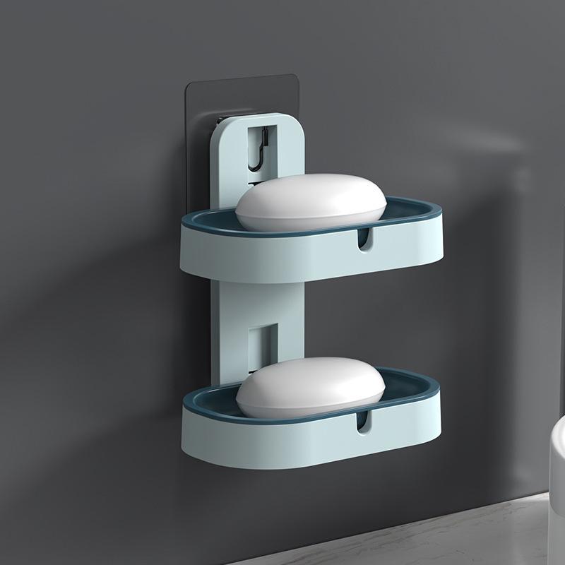 Punch-Free Wall-Mounted Double Layer Soap Holder