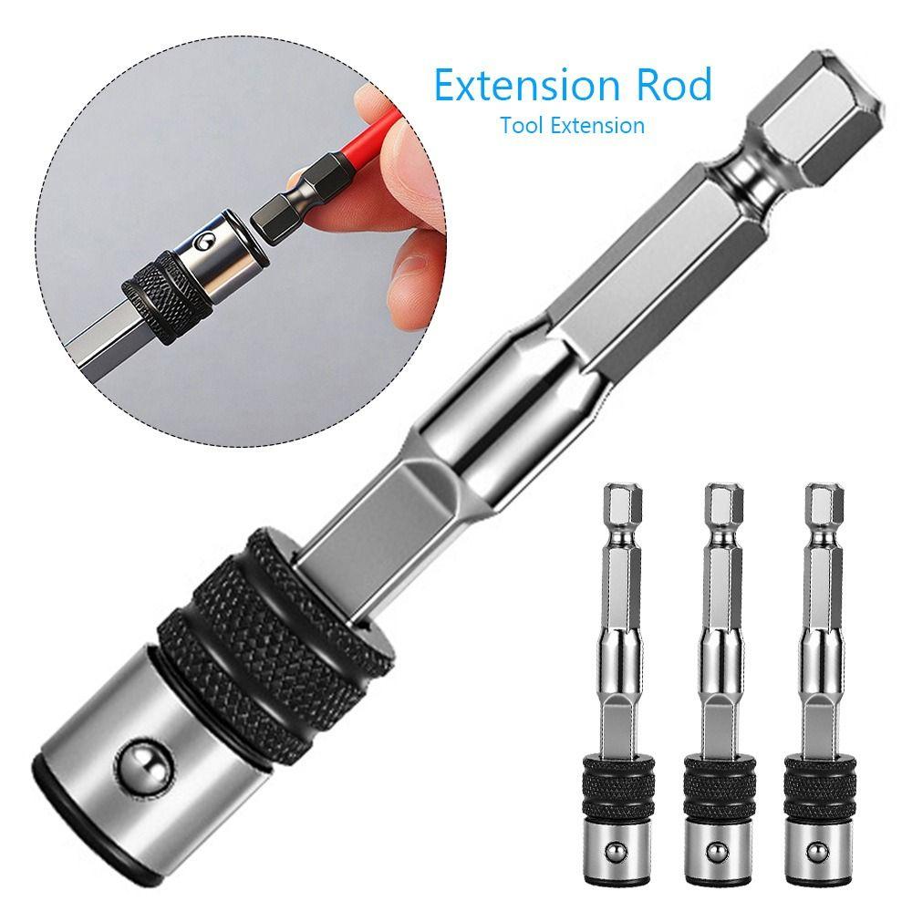 Quick Connect Portable Extension Rod Self-Locking Fast Position Bit Holder Dual Use Stable Connect Quick Release Tool Matching