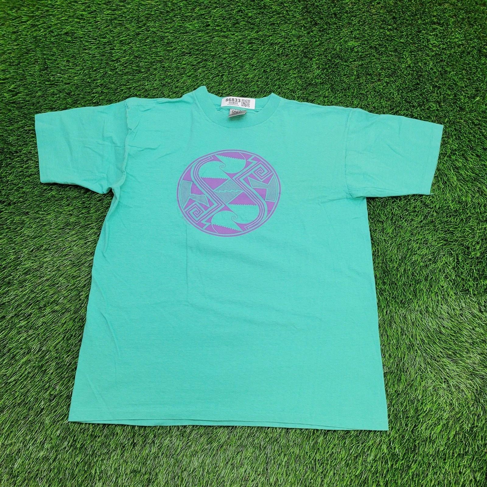 Vintage 1984 Southwestern Navajo Shirt Large 21x26 Teal Blue S
