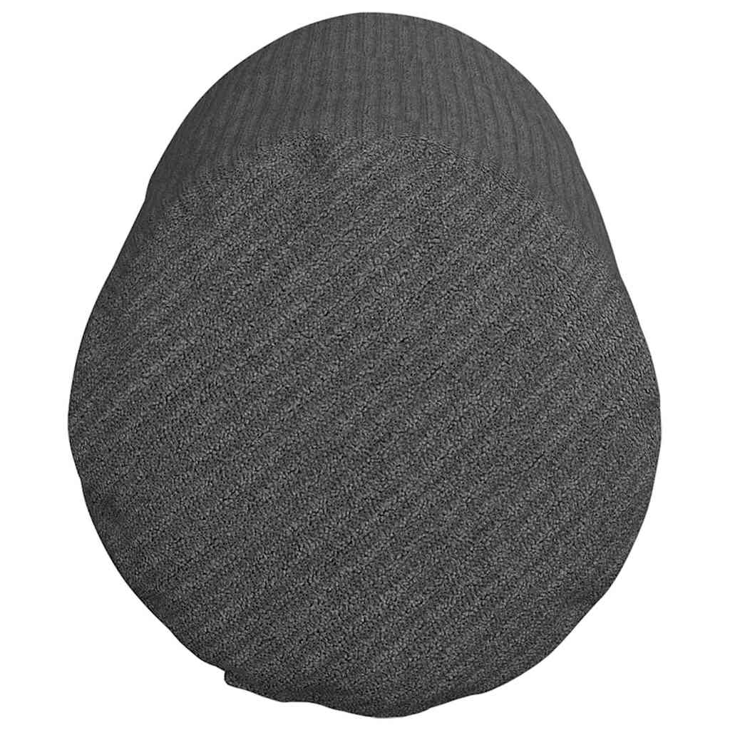 Bolster Cushions 2 pcs Dark Grey Ø 15 x 40 cm Cord Fabric