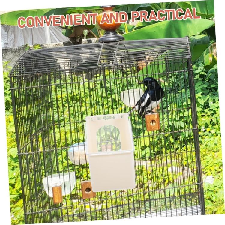 Practical Durable Plastic Hanging Pigeons Feeders for Bird Cages Easyly Installation Clean and Refill Space