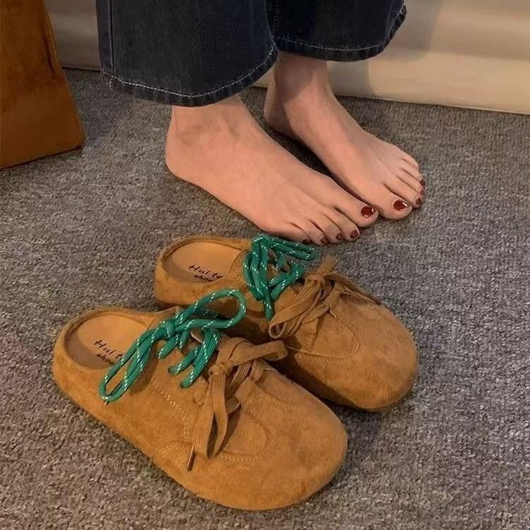 Fashion Flats Woman Slippers Spring Slingback Cozy Shoes Casual Women Sandals 2025 Brand Designer Fashion Mules Shoes Women’s Chaussures