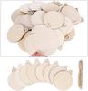 10Pcs Merry Christmas Wooden Round Baubles Tags Christmas Balls Decorati Creativity DIY Craft Ornaments Christmas New Year Decor