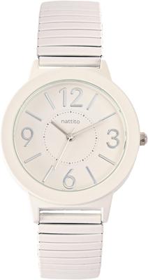 Watch Analog Metal Band Bellows Belt Bellows Stainless Steel One Color Sofujah White [Fieldwork] Women's JN040-1