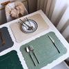 Imitation Leather Ins Totem Placemat, Nordic Style Anti-scalding Creative Heat Insulation Mat, Retro Relief Waterproof and Oil-proof Dining Table Mat