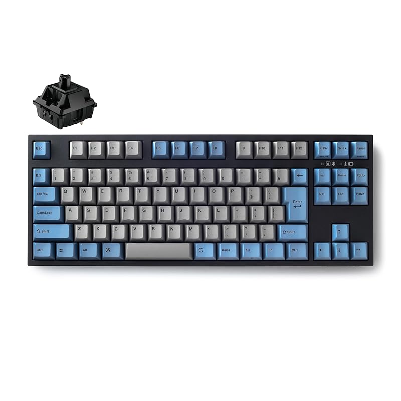 

LEOPOLD FC750RBT GRAYBLUE Bluetooth/USB-C Японська послідовність Kana нічого без клавіш Tenkeyless 91-клавішний перемикач з можливістю гарячої заміни Windows/macOS Живлення від батарейок AAA Найновіші