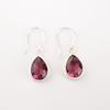 Natural Rhodolite Gemstone 925 Sterling Silver Jewelry Handmade Earrings 1.40" EE-9-37