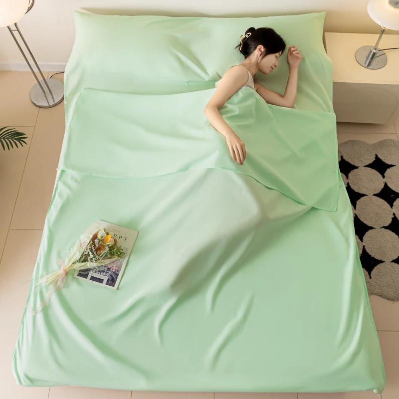 Light Sleeping Bag Liner Cotton Sheet For Camping Travel Summer Portable Anit-Dirty Sleeping Bag For Hotel Outdoor