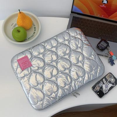 JYL Laptop bag,Embroidered Heart Laptop Case 11 Inch iPad Pro 14 Inch Notebook Pouch
