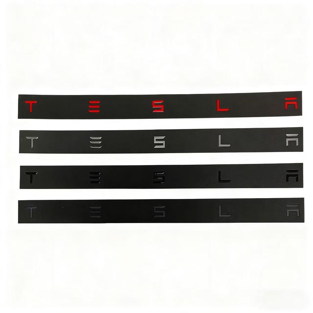 YNHCU1 1pcs 3D ABS Logo Tesla Emblem Letters Car Trunk Badge Rear Letter Label Electroplated For MODEL 3 MODEL S X Modified Accessories