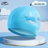Kids' Cartoon Swim Cap with Waterproof Ear Protection & High Elasticity - Comfortable PU Cap for Boys & Girls, Customizable Logo Available.