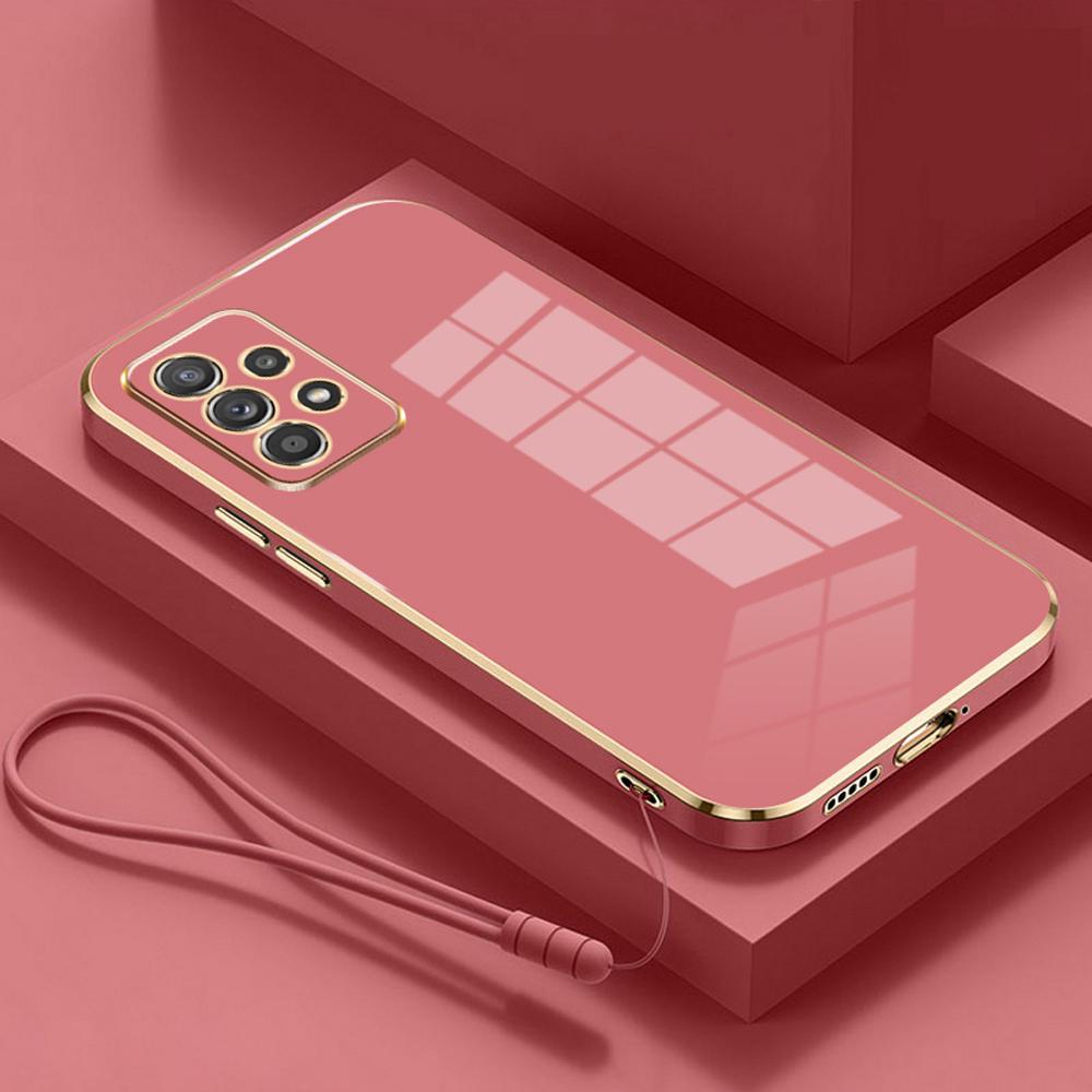 

Для Samsung A52 4G Case Galaxy A52 5G Cover Galaxy A53S A53 A54 A51 4G Luxury Square Plating Phone Case Протиударна задня кришка Galaxy A51 4G&Case & Strap
