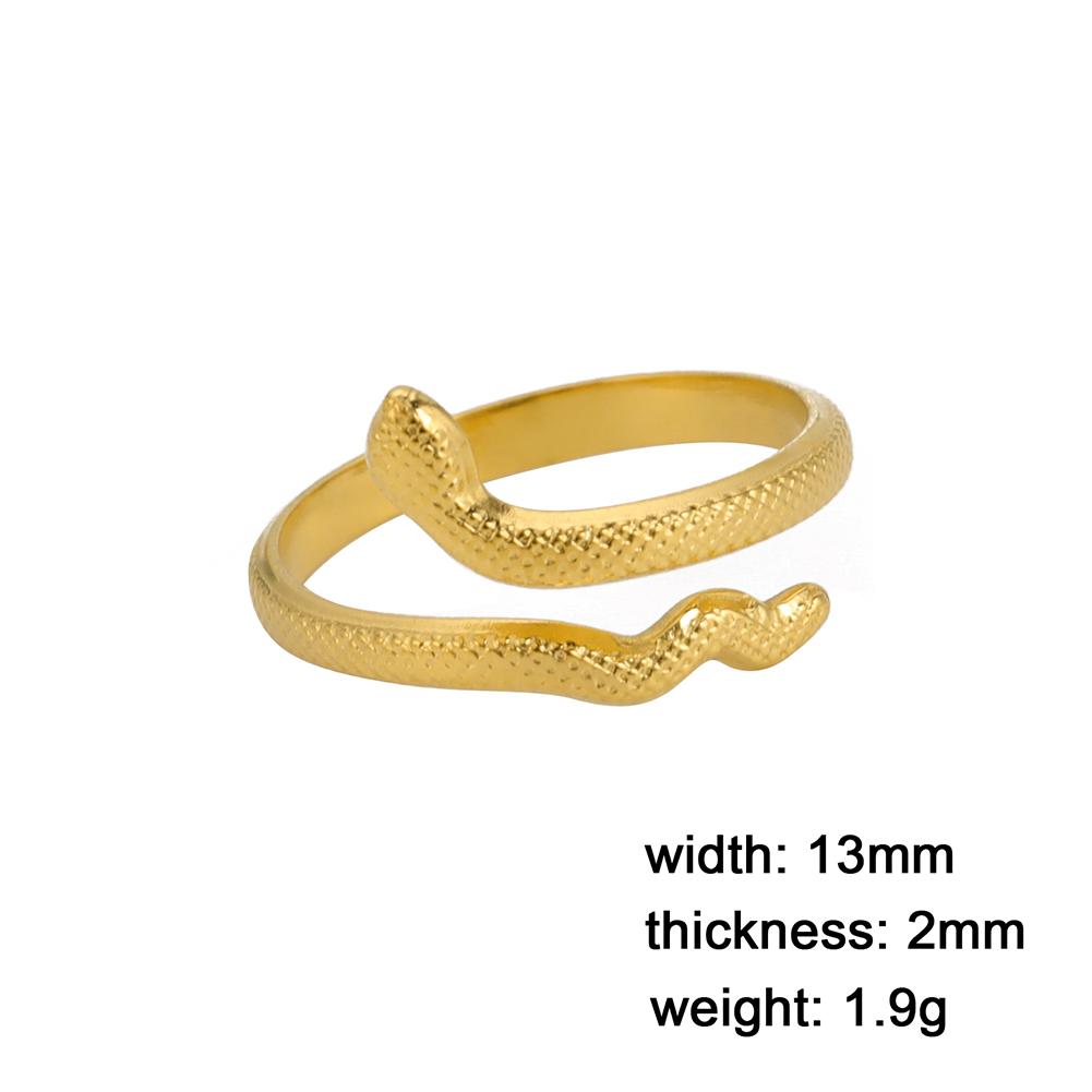 Stainless Steel Snake Rings for Women Men Gold Finger Rings Punk Serpent Animal Party Jewelry Gift