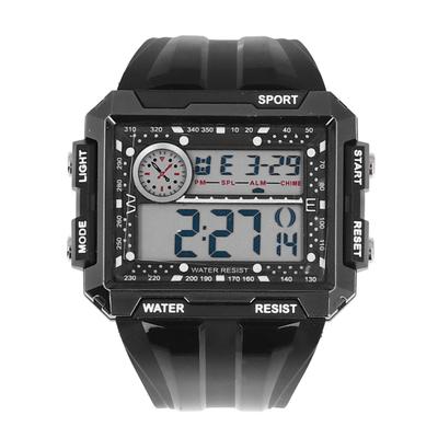 Reloj Deportivo Digital 50m Impermeable Reloj de Esfera Rectangular de Pantalla Grande 12 24 Horas LED Luminoso Reloj de Pulsera