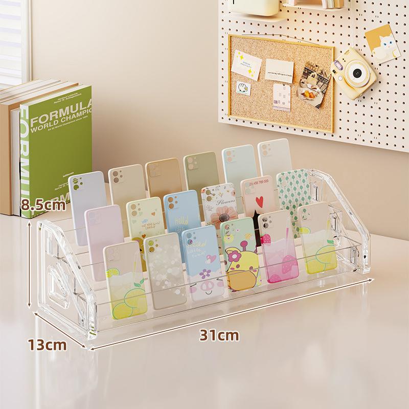 

Acrylic Display Riser Stand Shelf Clear Stand Perfume Display Holder Figures Desktop Decoration and Organizer Showcase Toys