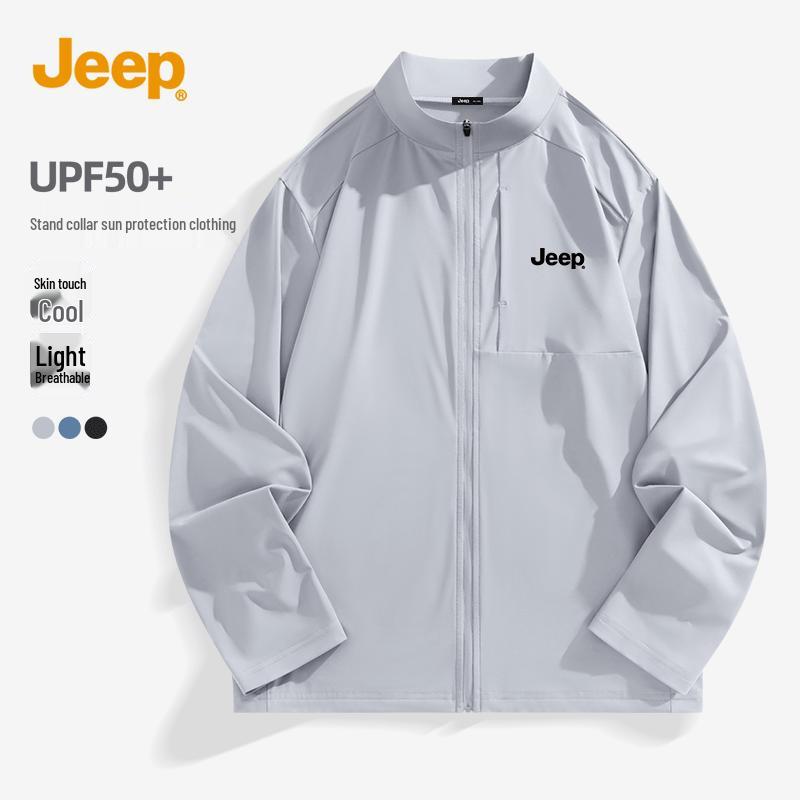 JEEP Men s Hooded Ice Silk Quick-Dry Sun Protection Jacket 3XL