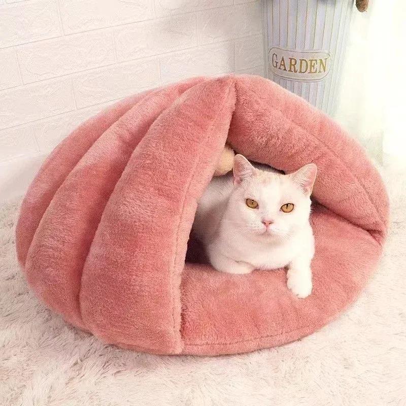 Triangle Soft Warm Pet Cat Dog bed Cave House Sleeping Bag Cushion Pad Tent Kitten Cozy Indoor Cushion Kennel Pet Accessories