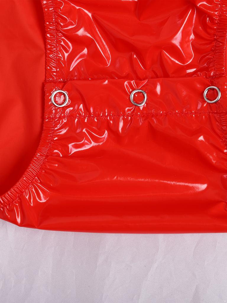 S-3XL Damen Wasserdichter Trikot-Body Langarm Elastische Taille Knopfleiste im Schritt Windelüberzug Adaptive Kleidung für besondere Bedürfnisse