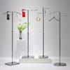 Stainless Steel Floor-Standing Clothing Display Rack with Hat Stand