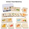 Wooden Puzzle Educational With Numbers And Animal Food Matching For Kids