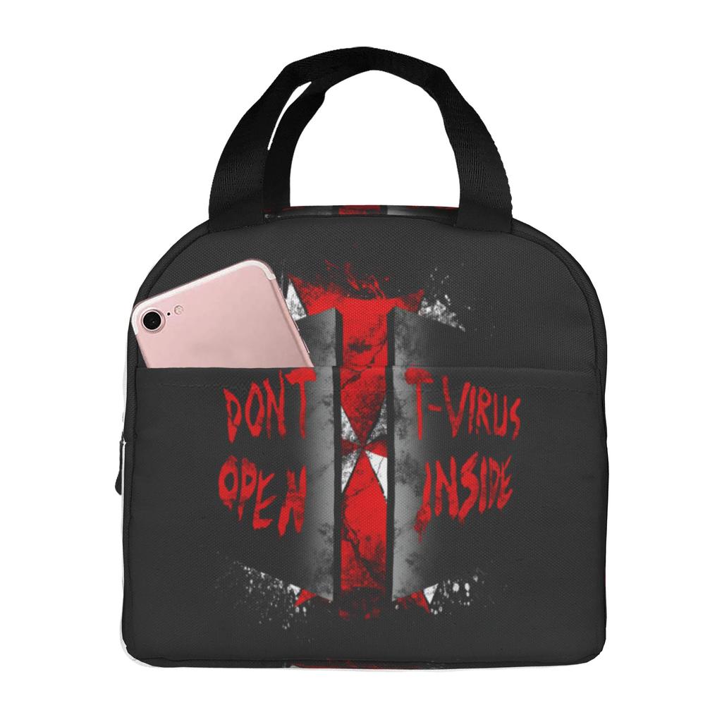 Custom Corporation Umbrellas Insulated Lunch Bag for Work School Horror Video Game Leakproof Thermal Cooler Lunch Box Men Women