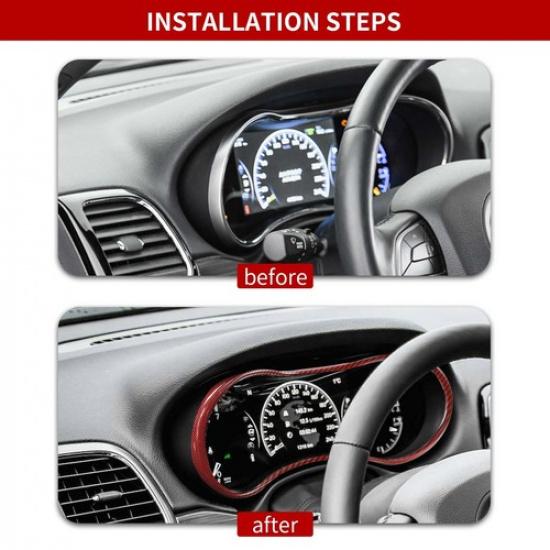 Car Dash trument Cluster Trim Cover Frame Bezel for Jeep Grand Cherokee 2014+